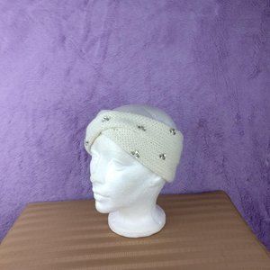 Kate Spade Designer Wool Mohair blend Winter Warmth Headband decorated jewels
